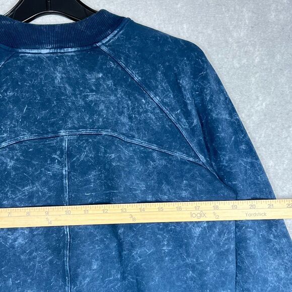 Lululemon Sweatshirt Womens 6 Blue Ready To Roll Crew Dye In Acid Rubber Dye - Picture 7 of 10